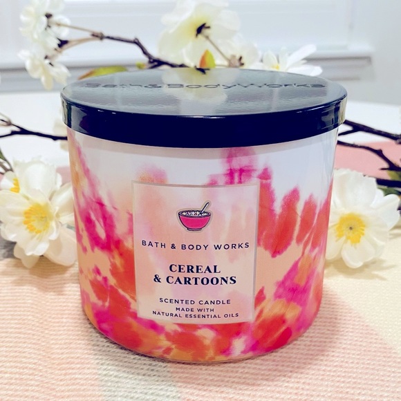 Bath & Body Works | Accents | New Cereal Cartoons 3 Wick Candle Bath